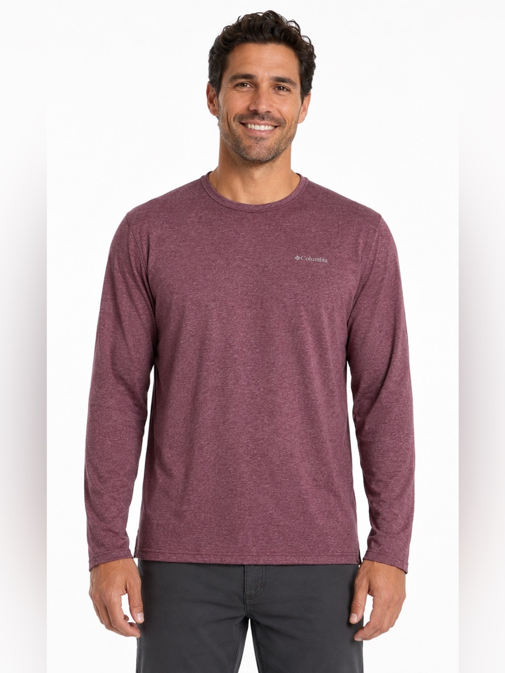 COLUMBIA MENS MAUVE LONG SLEEVE OMNI-WICK SHIRT SIZE XL